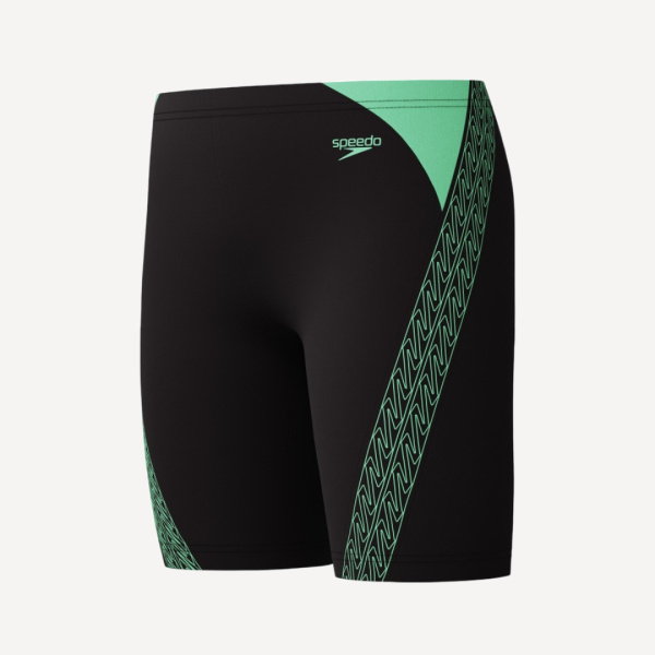Плавки-шорты Speedo Hyperboom Splice Jammer детские (Детский; 7-8 лет; черный/салатовый)
